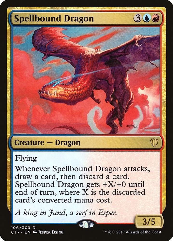 2017 Magic: The Gathering: Commander 2017 (C17) - Spellbound Dragon (#196, Rare) (, Near Mint)