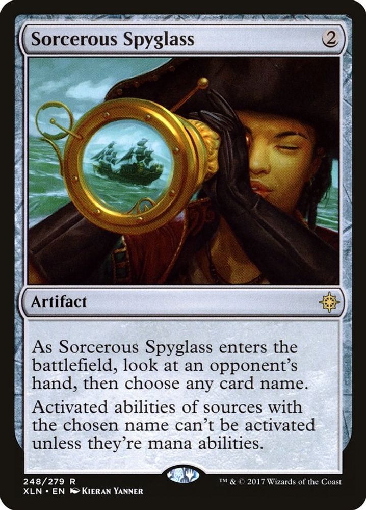 2017 Magic: The Gathering: Ixalan (XLN) - Sorcerous Spyglass (#248, Rare) (Foil, Near Mint)