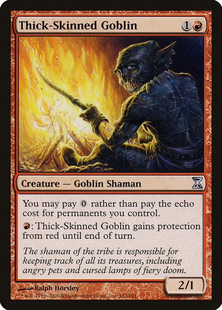 2006 Magic: The Gathering: Time Spiral (TSP) - Thick Skinned Goblin (#182, Uncommon) (, Near Mint)
