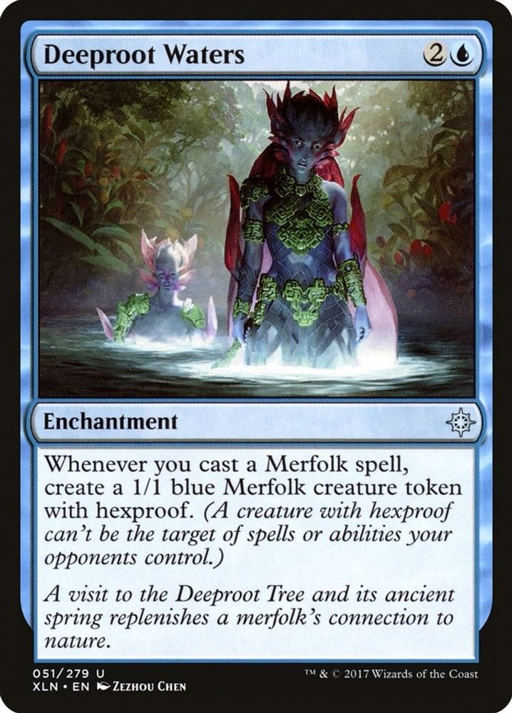 2017 Magic: The Gathering: Ixalan (XLN) - Deeproot Waters (#51, Uncommon) (, Near Mint)