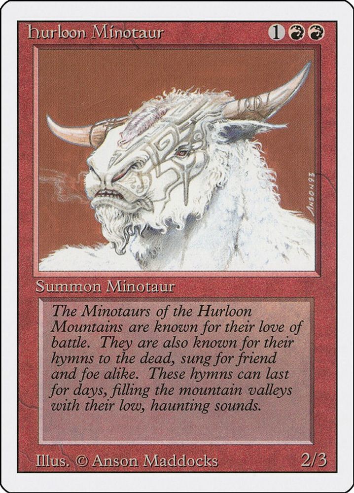 1994 Magic: The Gathering: Revised Edition (3ED) - Hurloon Minotaur (#159, Common) (, Near Mint)