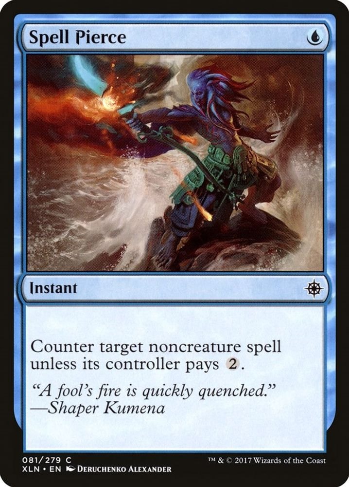 2017 Magic: The Gathering: Ixalan (XLN) - Spell Pierce (#81, Common) (, Near Mint)