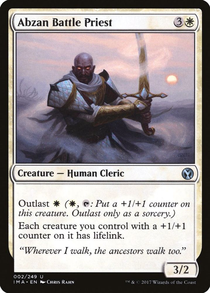 2017 Magic: The Gathering: Iconic Masters (IMA) - Abzan Battle Priest (#2, Uncommon) (Foil, Near Mint)