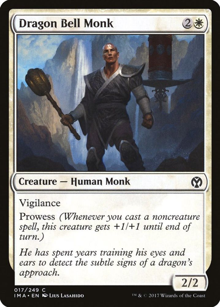 2017 Magic: The Gathering: Iconic Masters (IMA) - Dragon Bell Monk (#17, Common) (, Near Mint)