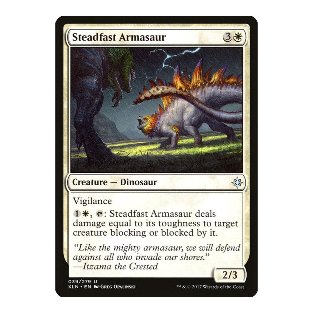 2017 Magic: The Gathering: Ixalan (XLN) - Steadfast Armasaur (#39, Uncommon) (, Near Mint)