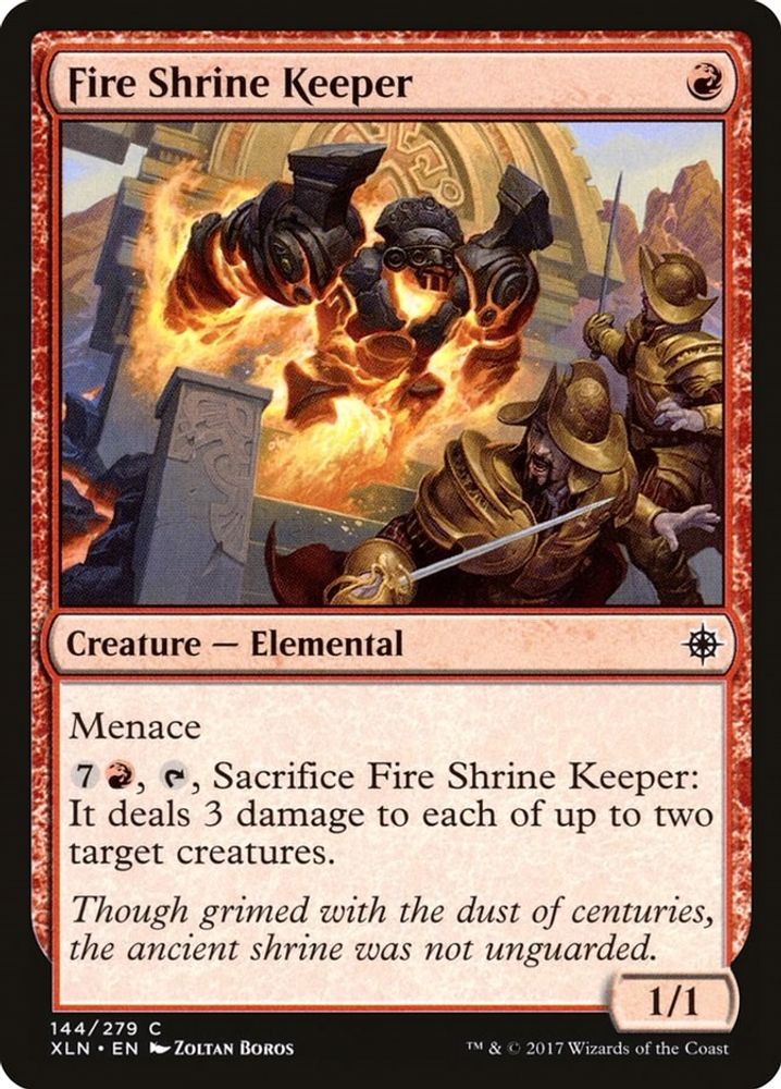 2017 Magic: The Gathering: Ixalan (XLN) - Fire Shrine Keeper (#144, Common) (, Near Mint)