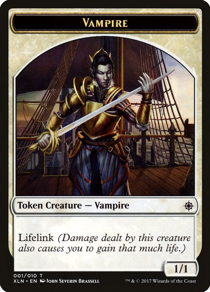 2017 Magic: The Gathering: Ixalan (XLN) - Vampire Token (#1, T) (, Near Mint)