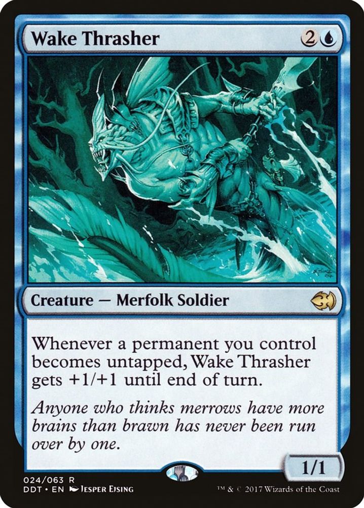 2017 Magic: The Gathering: Duel Decks: Merfolk vs. Goblins (DDT) - Wake Thrasher (#24, Rare) (, Near Mint)