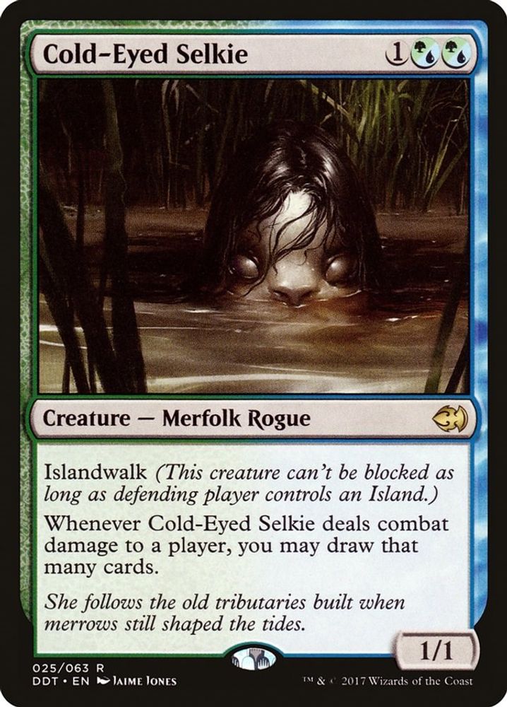 2017 Magic: The Gathering: Duel Decks: Merfolk vs. Goblins (DDT) - Cold Eyed Selkie (#25, Rare) (, Near Mint)