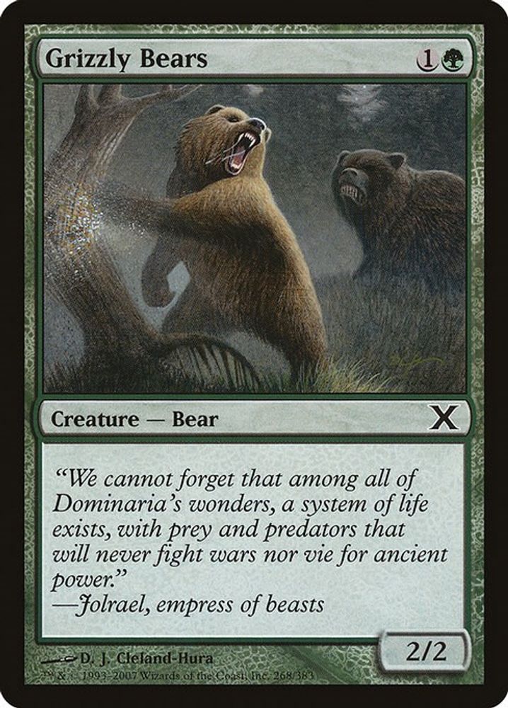 2007 Magic: The Gathering: 10th Edition (10E) - Grizzly Bears (#268, Common) (, Near Mint)