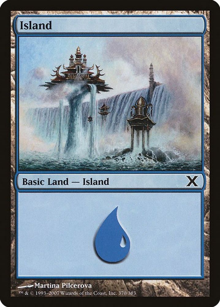 2007 Magic: The Gathering: 10th Edition (10E) - Island 370 (#370, Land) (, Near Mint)