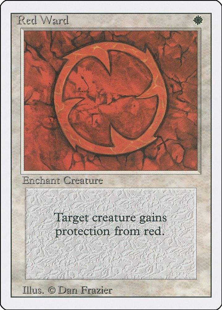 1994 Magic: The Gathering: Revised Edition (3ED) - Red Ward (#33, Uncommon) (, Near Mint)