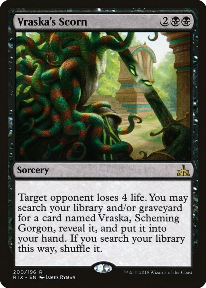 2018 Magic: The Gathering: Rivals of Ixalan (RIX) - Vraskas Scorn (#200, Rare) (, Near Mint)