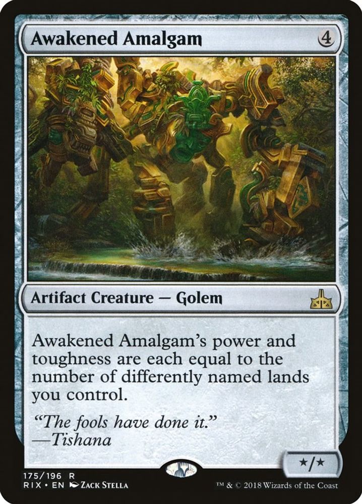 2018 Magic: The Gathering: Rivals of Ixalan (RIX) - Awakened Amalgam (#175, Rare) (, Near Mint)