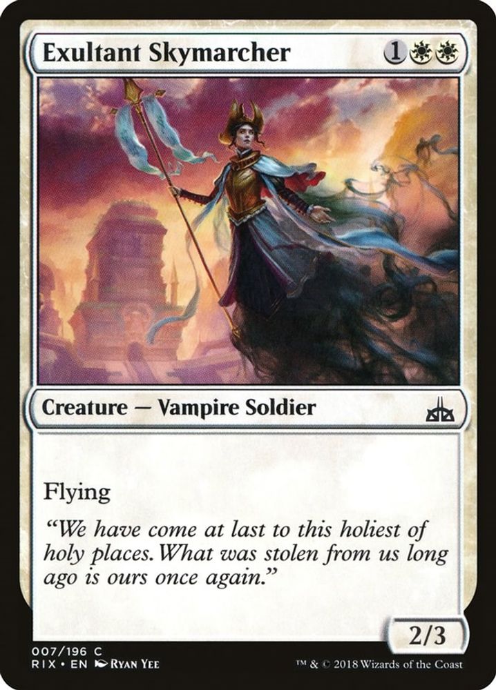 2018 Magic: The Gathering: Rivals of Ixalan (RIX) - Exultant Skymarcher (#7, Common) (, Near Mint)