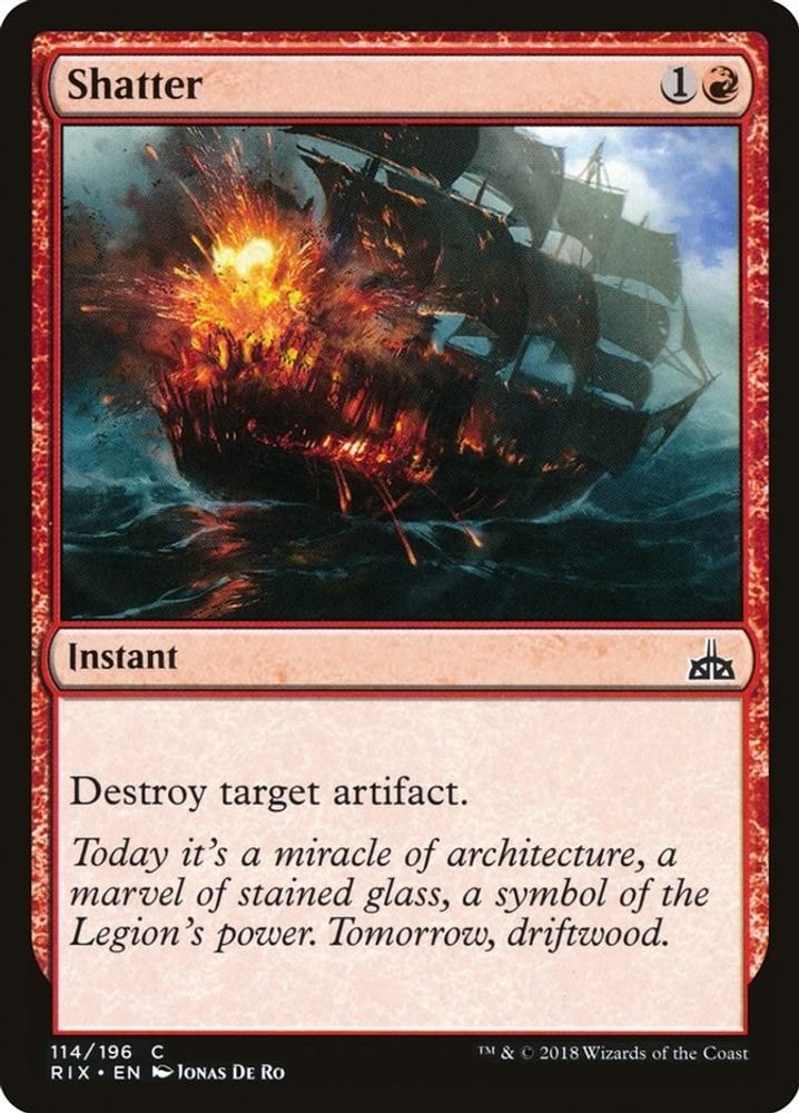 2018 Magic: The Gathering: Rivals of Ixalan (RIX) - Shatter (#114, Common) (, Near Mint)