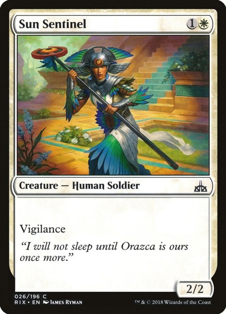 2018 Magic: The Gathering: Rivals of Ixalan (RIX) - Sun Sentinel (#26, Common) (, Near Mint)