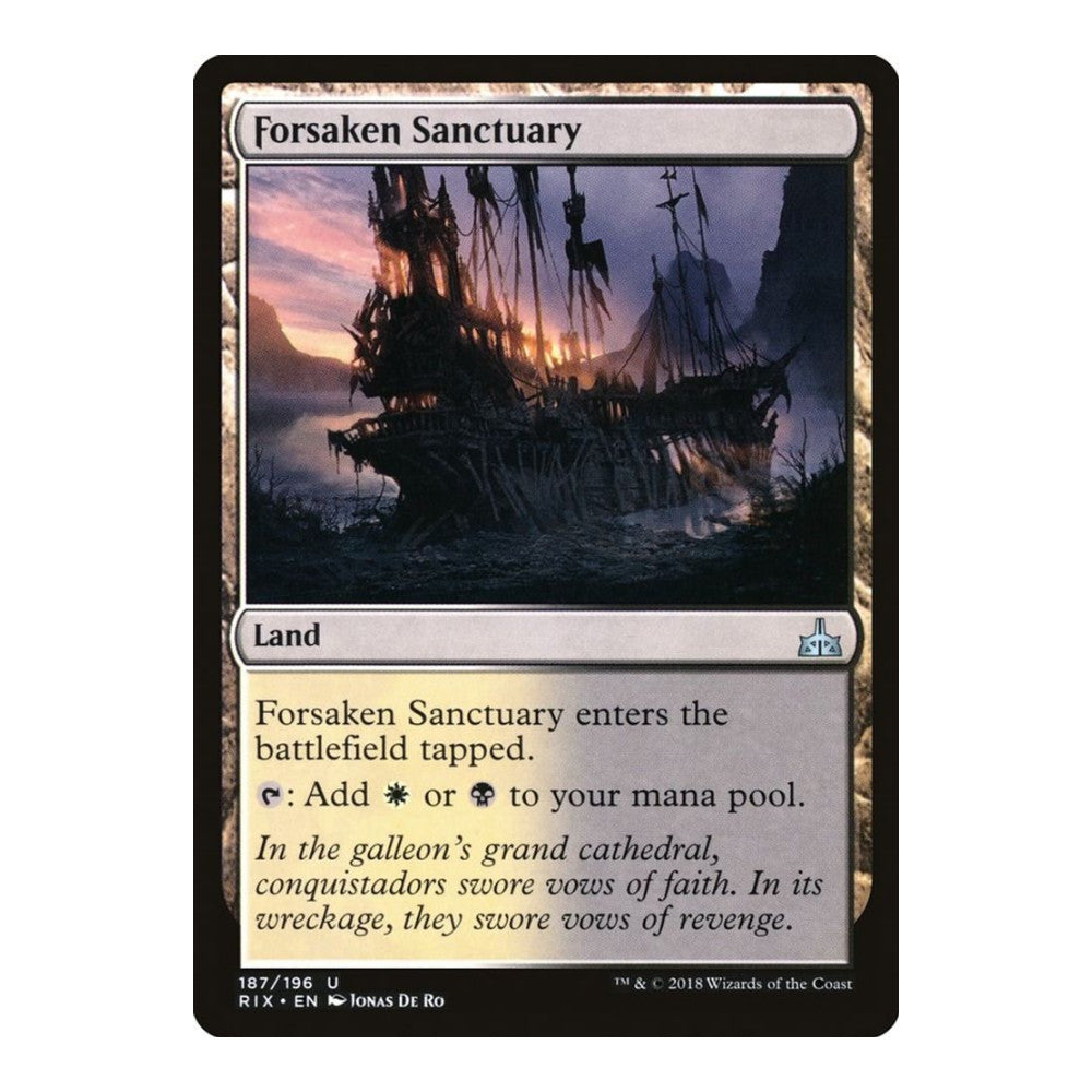 2018 Magic: The Gathering: Rivals of Ixalan (RIX) - Forsaken Sanctuary (#187, Uncommon) (, Near Mint)