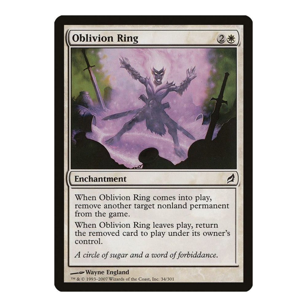 2007 Magic: The Gathering: Lorwyn (LRW) - Oblivion Ring (#34, Common) (, Near Mint)
