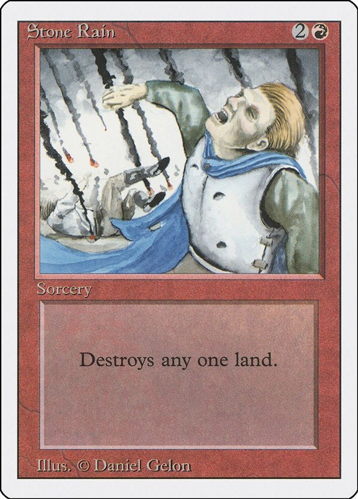 1994 Magic: The Gathering: Revised Edition (3ED) - Stone Rain (#180, Common) (, Near Mint)