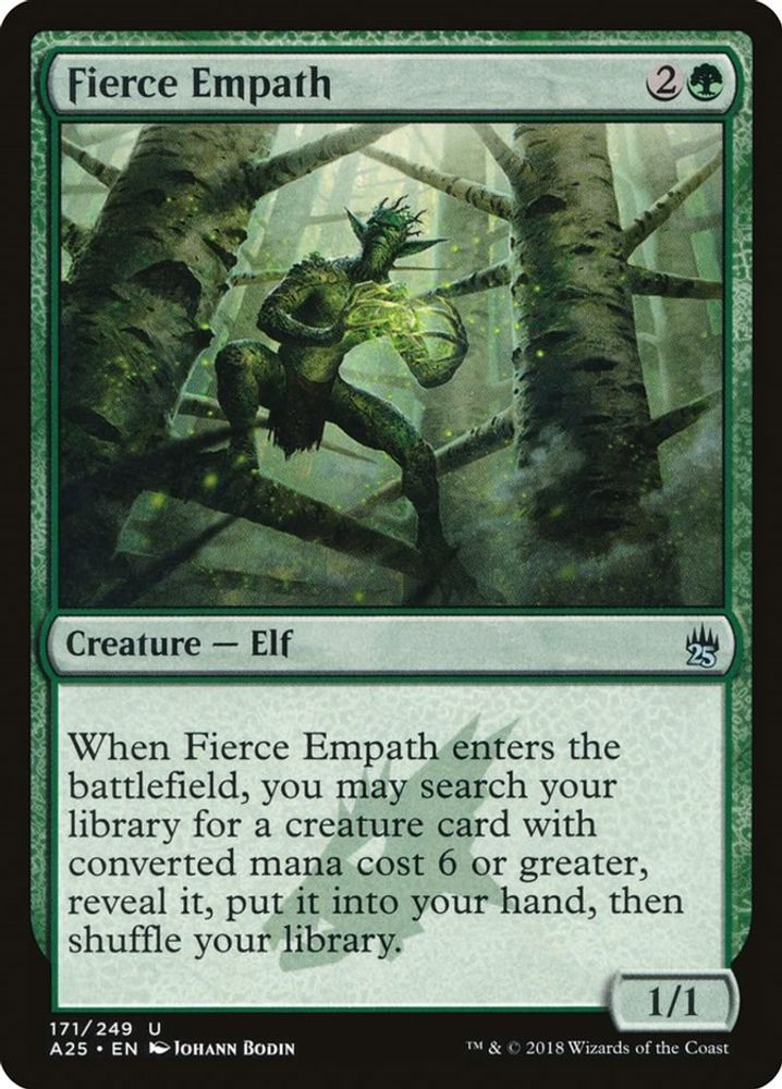 2018 Magic: The Gathering: Masters 25 (A25) - Fierce Empath (#171, Uncommon) (, Near Mint)
