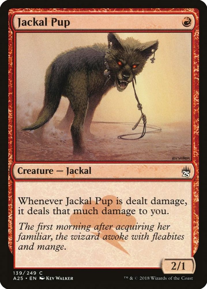 2018 Magic: The Gathering: Masters 25 (A25) - Jackal Pup (#139, Common) (, Near Mint)