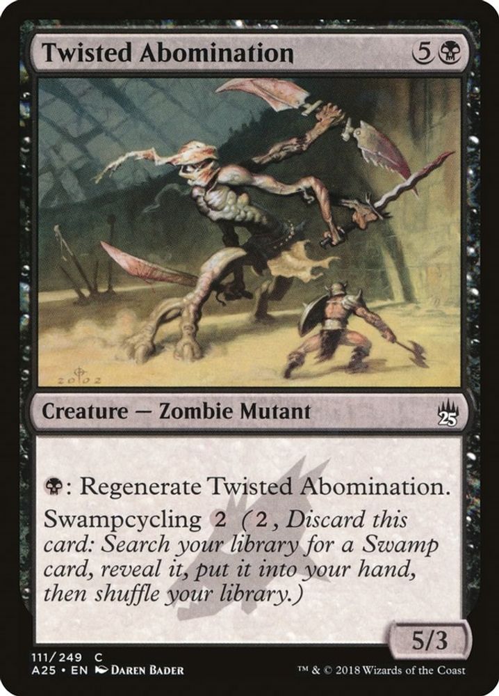 2018 Magic: The Gathering: Masters 25 (A25) - Twisted Abomination (#111, Common) (, Near Mint)