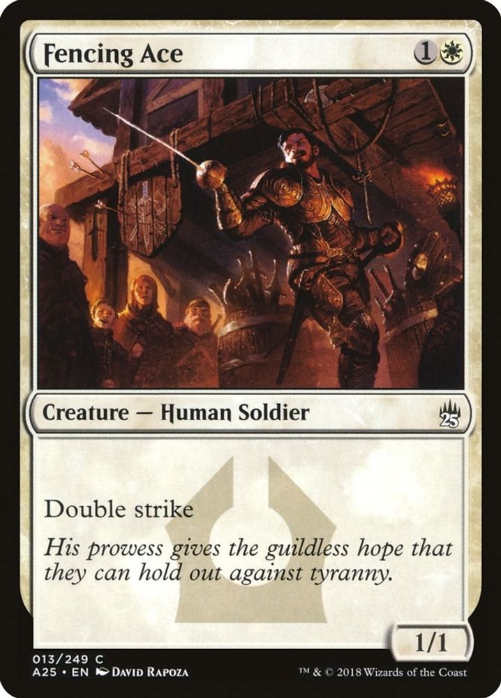 2018 Magic: The Gathering: Masters 25 (A25) - Fencing Ace (#13, Common) (, Near Mint)