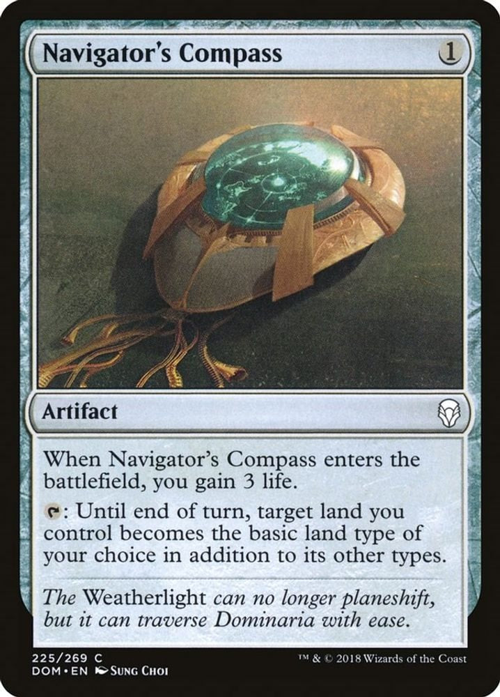2018 Magic: The Gathering: Dominaria (DOM) - Navigators Compass (#225, Common) (, Near Mint)
