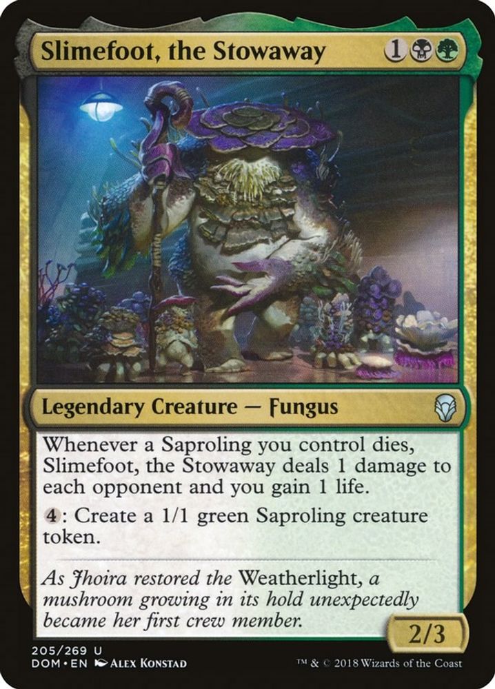 2018 Magic: The Gathering: Dominaria (DOM) - Slimefoot the Stowaway (#205, Uncommon) (, Near Mint)