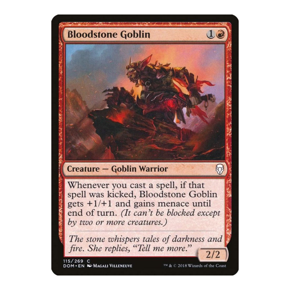 2018 Magic: The Gathering: Dominaria (DOM) - Bloodstone Goblin (#115, Common) (, Near Mint)