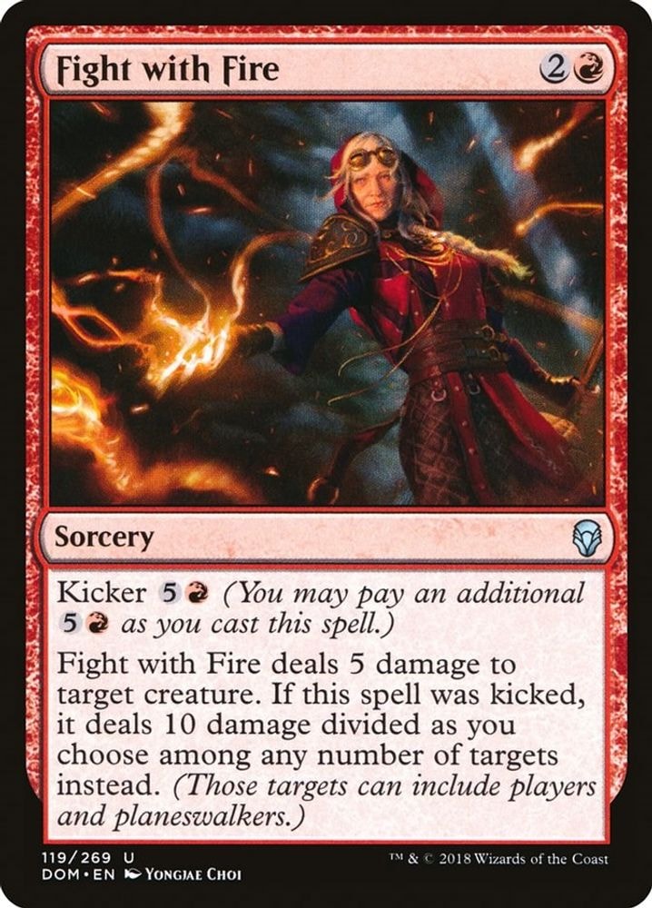 2018 Magic: The Gathering: Dominaria (DOM) - Fight with Fire (#119, Uncommon) (, Near Mint)
