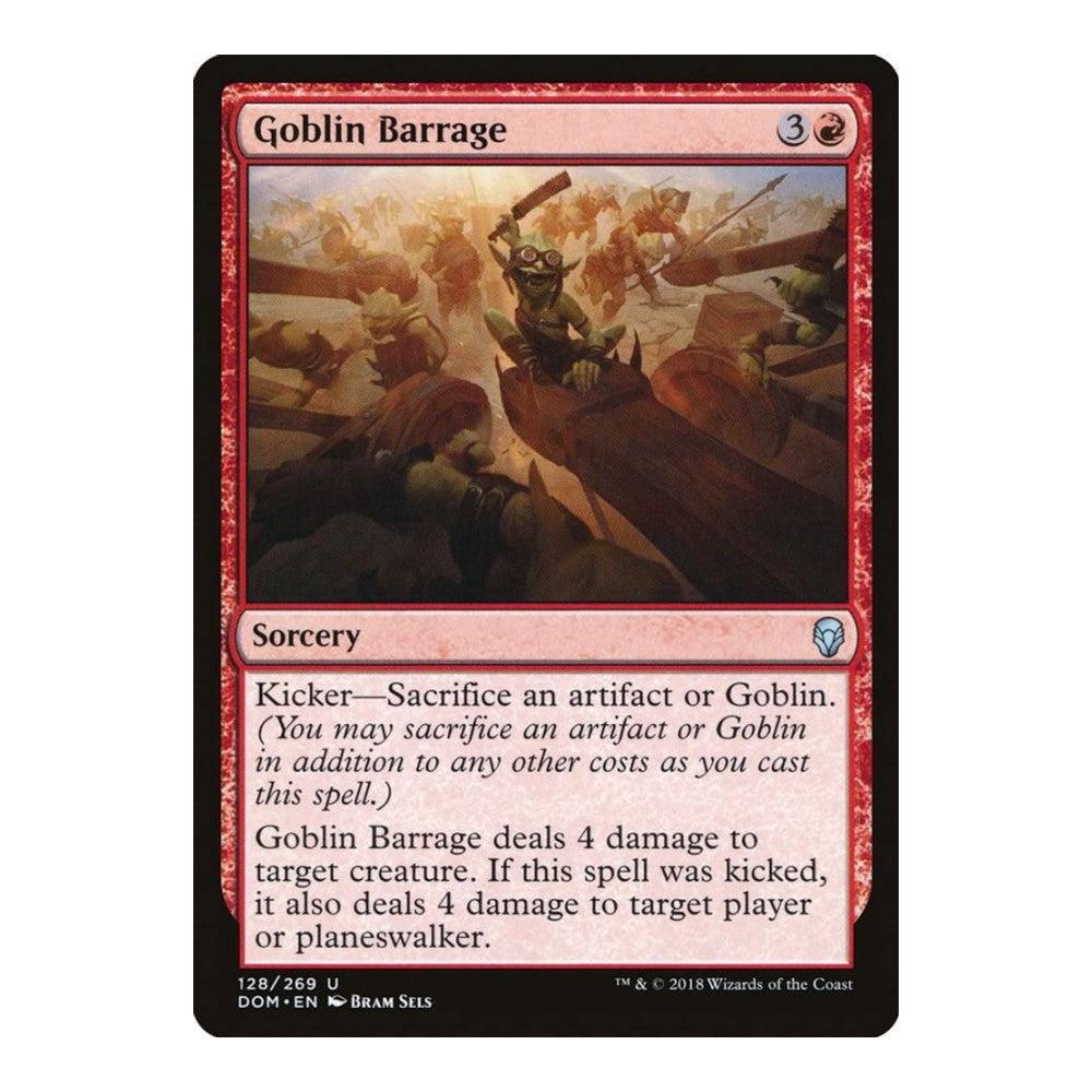 2018 Magic: The Gathering: Dominaria (DOM) - Goblin Barrage (#128, Uncommon) (, Near Mint)
