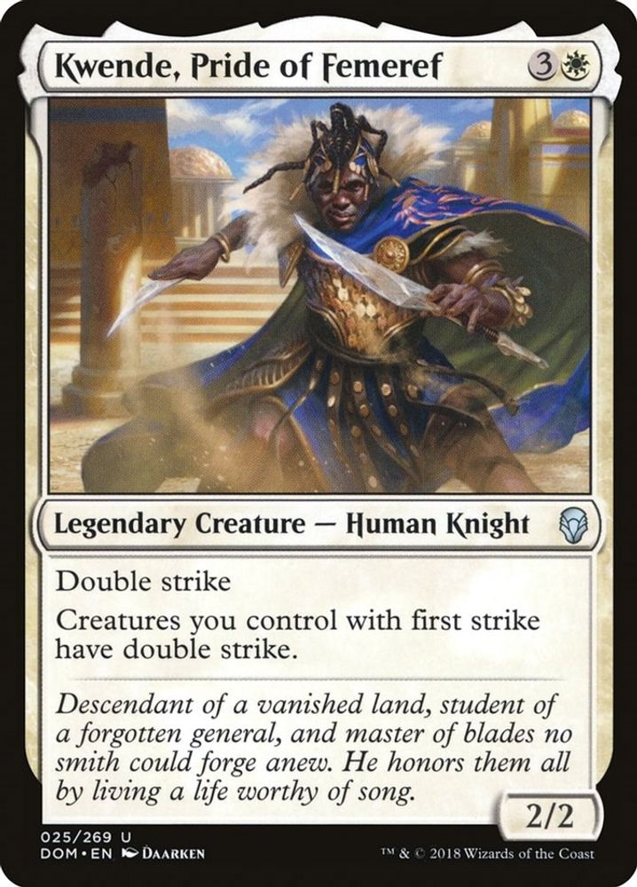 2018 Magic: The Gathering: Dominaria (DOM) - Kwende Pride of Femeref (#25, Uncommon) (, Near Mint)