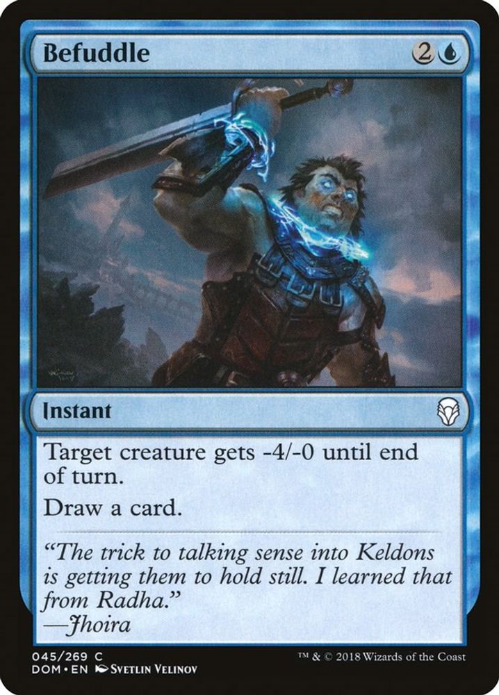 2018 Magic: The Gathering: Dominaria (DOM) - Befuddle (#45, Common) (, Near Mint)