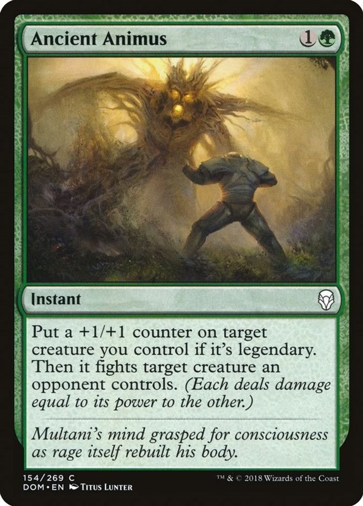 2018 Magic: The Gathering: Dominaria (DOM) - Ancient Animus (#154, Common) (, Near Mint)