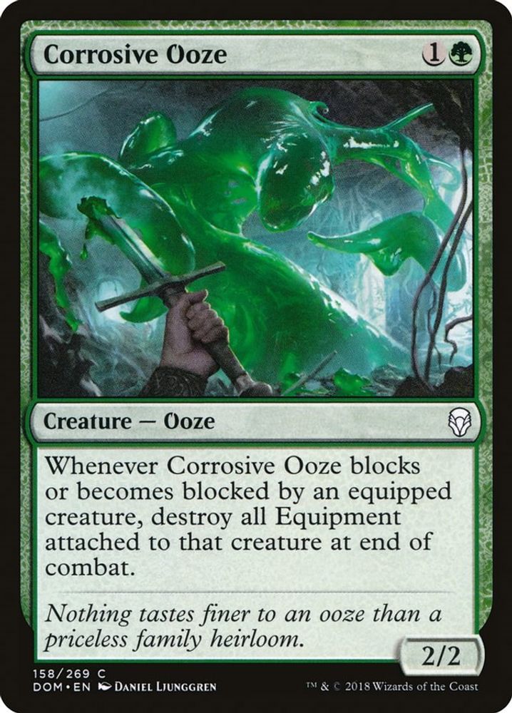 2018 Magic: The Gathering: Dominaria (DOM) - Corrosive Ooze (#158, Common) (, Near Mint)