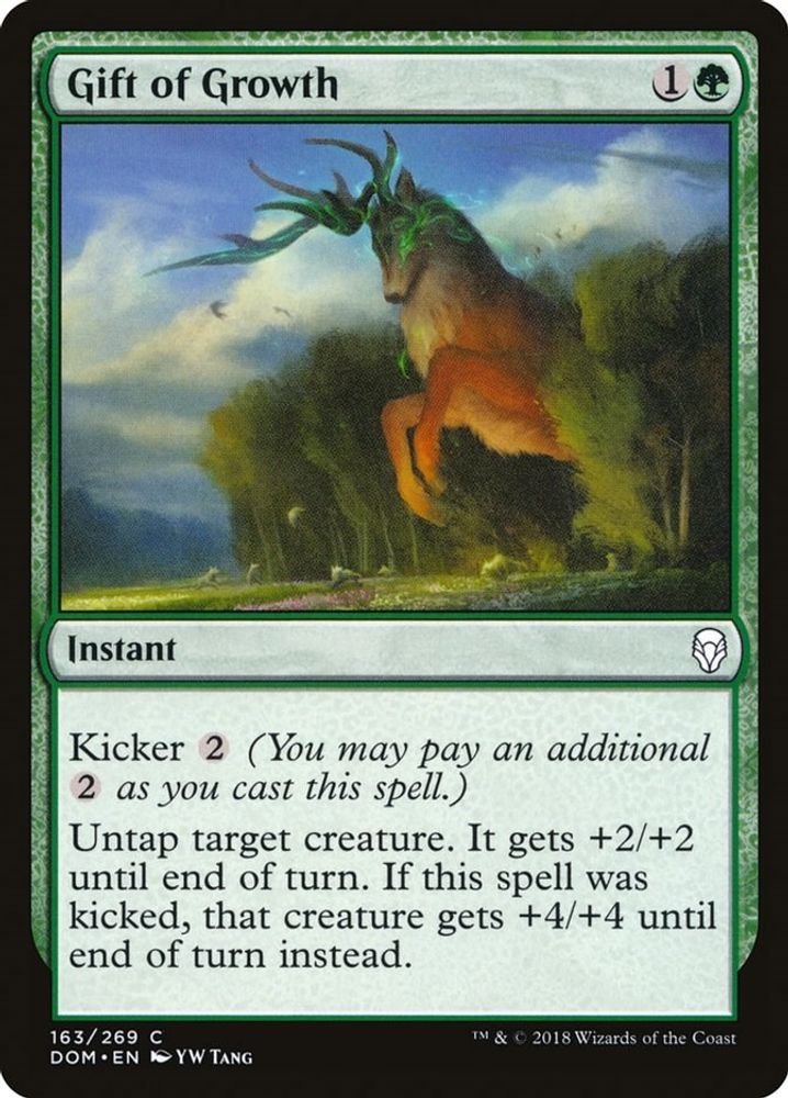 2018 Magic: The Gathering: Dominaria (DOM) - Gift of Growth (#163, Common) (, Near Mint)