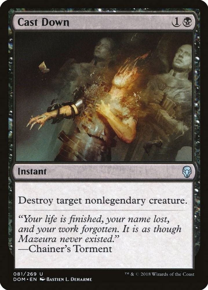 2018 Magic: The Gathering: Dominaria (DOM) - Cast Down (#81, Uncommon) (, Near Mint)