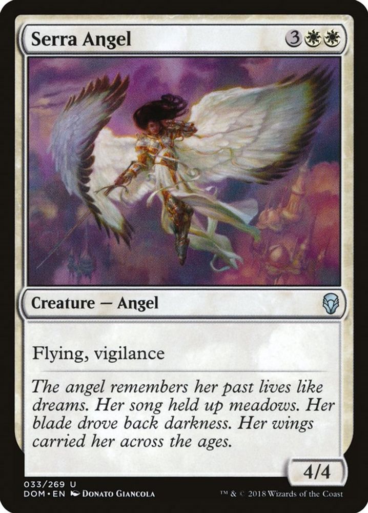 2018 Magic: The Gathering: Dominaria (DOM) - Serra Angel (#33, Uncommon) (, Near Mint)