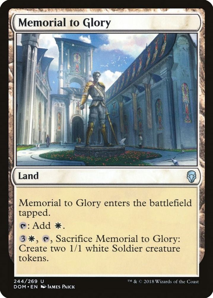 2018 Magic: The Gathering: Dominaria (DOM) - Memorial to Glory (#244, Uncommon) (, Near Mint)