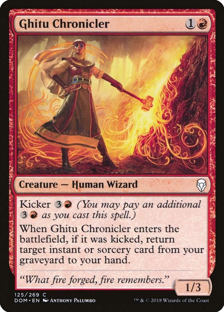 2018 Magic: The Gathering: Dominaria (DOM) - Ghitu Chronicler (#125, Common) (, Near Mint)