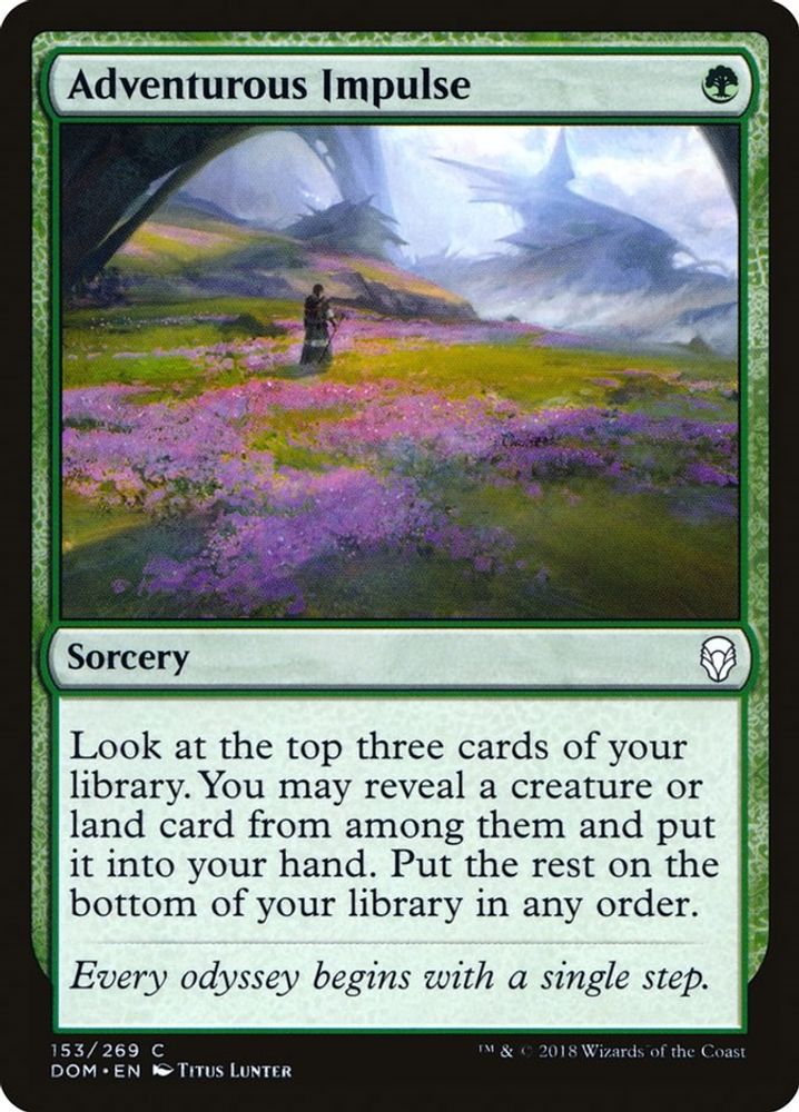 2018 Magic: The Gathering: Dominaria (DOM) - Adventurous Impulse (#153, Common) (, Near Mint)