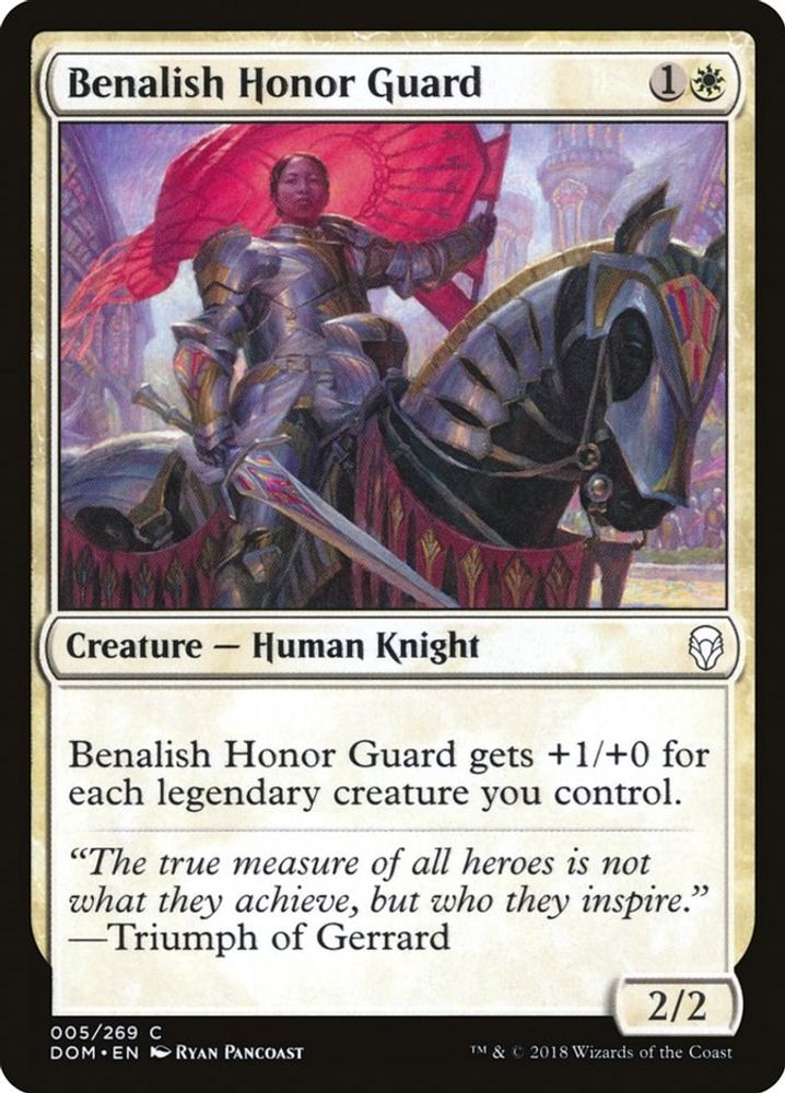 2018 Magic: The Gathering: Dominaria (DOM) - Benalish Honor Guard (#5, Common) (, Near Mint)