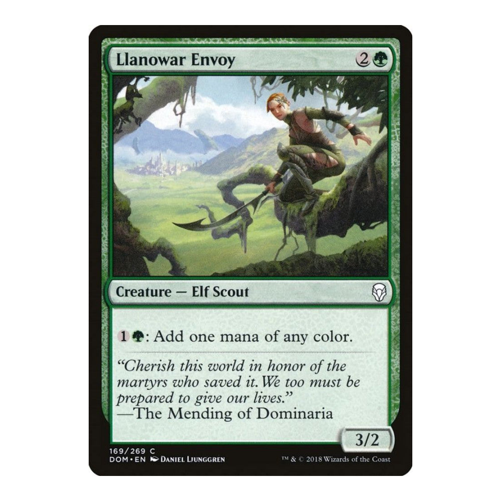2018 Magic: The Gathering: Dominaria (DOM) - Llanowar Envoy (#169, Common) (, Near Mint)