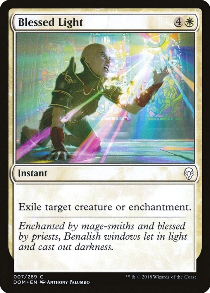 2018 Magic: The Gathering: Dominaria (DOM) - Blessed Light (#7, Common)