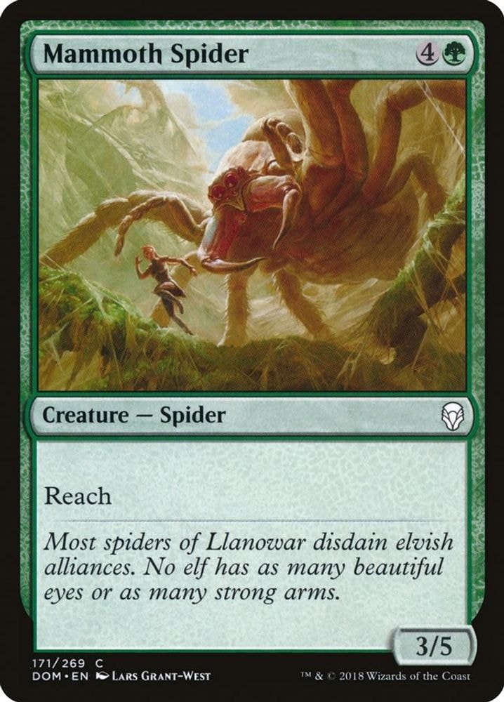 2018 Magic: The Gathering: Dominaria (DOM) - Mammoth Spider (#171, Common) (, Near Mint)