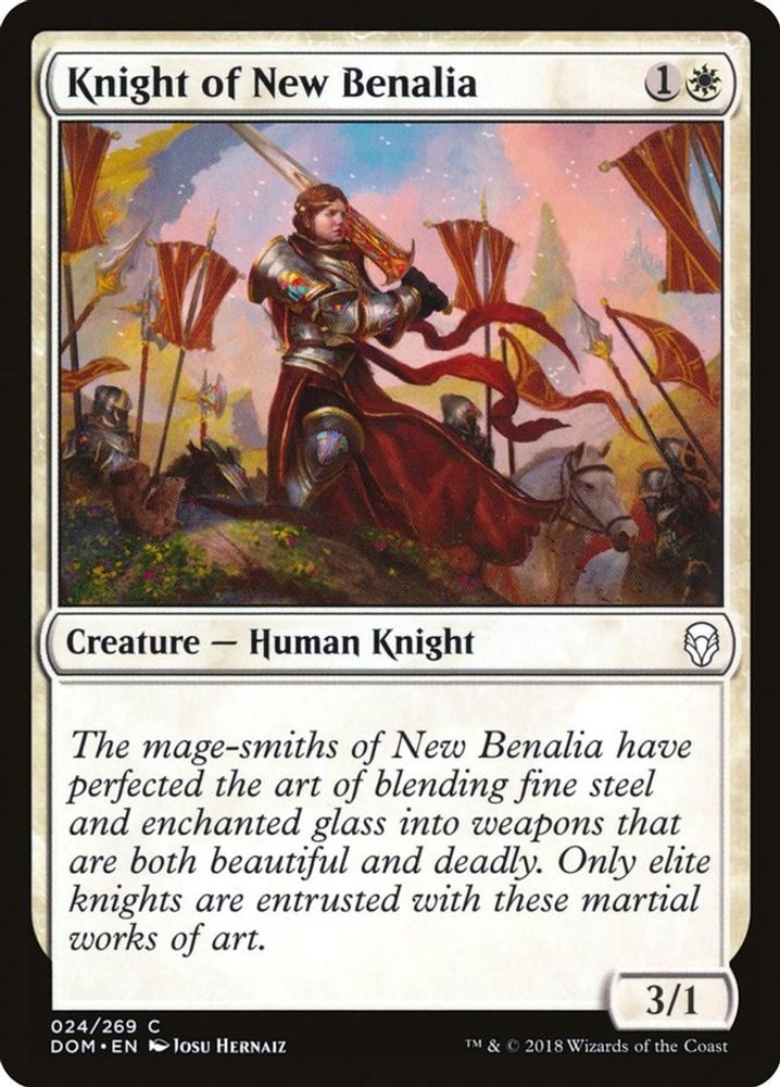 2018 Magic: The Gathering: Dominaria (DOM) - Knight of New Benalia (#24, Common) (, Near Mint)