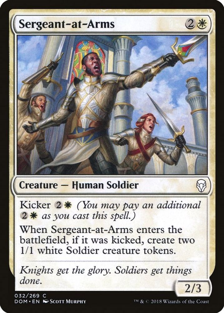 2018 Magic: The Gathering: Dominaria (DOM) - Sergeant at Arms (#32, Common) (, Near Mint)
