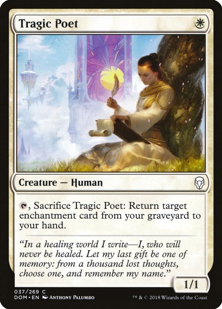 2018 Magic: The Gathering: Dominaria (DOM) - Tragic Poet (#37, Common) (, Near Mint)